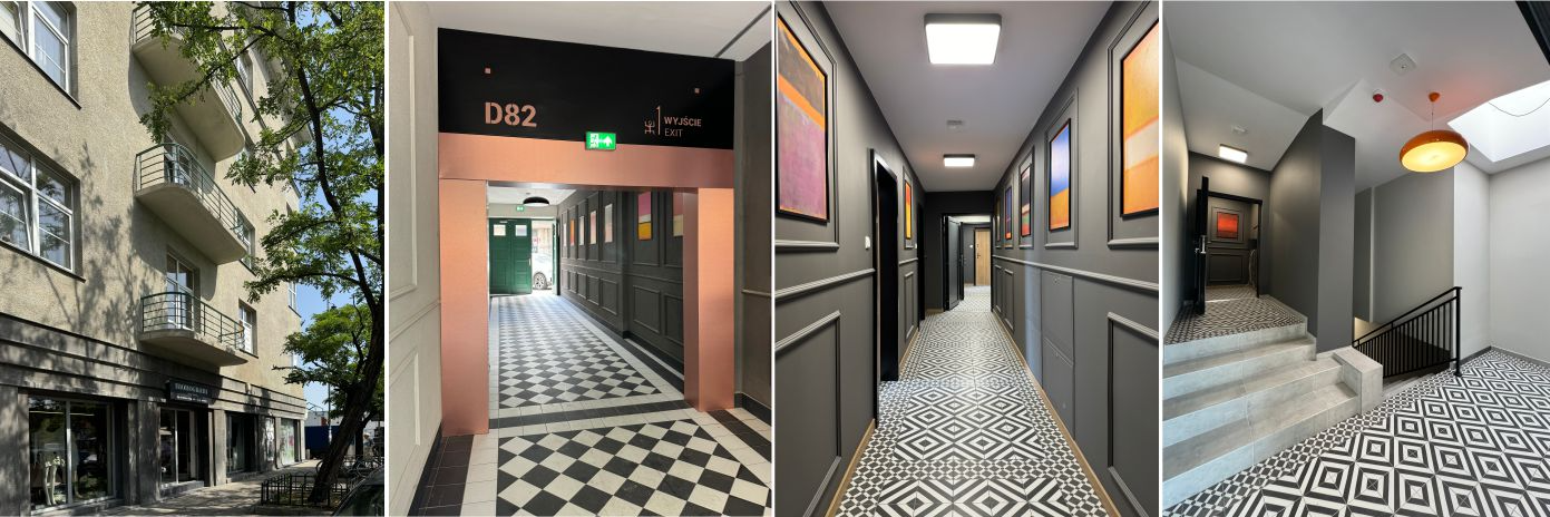 Klatka schodowa inwestycji przy ul. Długiej 82